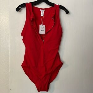 Andie Women’s size small red one piece swimsuit